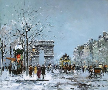 アントワーヌ・ブランシャール シャンゼリゼの冬 Oil Paintings